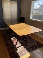 Mid Century Heywood Wakefield Dogbone Dining Table with 4 Chairs