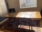 Mid Century Heywood Wakefield Dogbone Dining Table with 4 Chairs