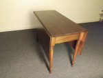 Antique Solid Cherry and Walnut Drop-Leaf Table