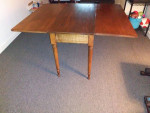 Antique Solid Cherry and Walnut Drop-Leaf Table