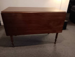 Antique Solid Cherry and Walnut Drop-Leaf Table