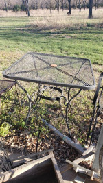 Black iron Patio table