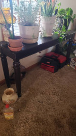Black sofa table