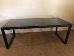 Coffee Table - black glass / metal frame