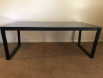 Coffee Table - black glass / metal frame