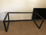 Coffee Table - black glass / metal frame