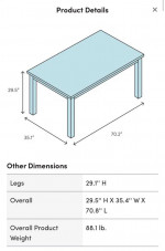 Midcentury modern dining table