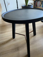 Small Black Wood Side Table
