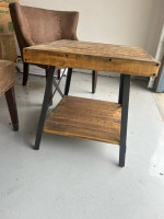 two chairs and side table