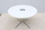Modern Bernhardt Design Circuit Round White Laminate Conference Table