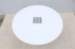 Modern Bernhardt Design Circuit Round White Laminate Conference Table