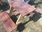 3-foot "Couples Picnic Table" - New Build  - FREE Local Delivery