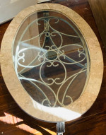 Coffee Table and End Table Marble Glass Metal