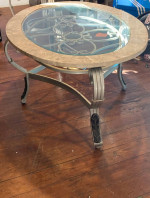 Coffee Table and End Table Marble Glass Metal