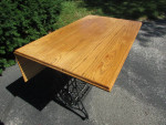 Table with fold down leaves,  Singer base