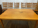 Solid Oak Table and Chairs Dining Set