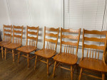 Solid Oak Table and Chairs Dining Set
