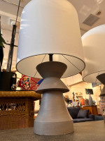Pair CB2 Wood Table Lamp