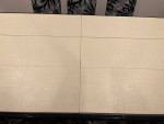 Black Italian Lacquer dining table with leaf and table pads