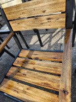7 Piece Patio Wooden Furniture Set 6 Chairs and Table