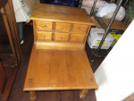 maple end table large two drawers plus hiding space