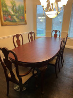 Dinner table and cabinet