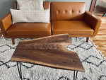 New Handmade Custom Live Edge Real Black Walnut Coffee table