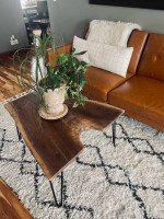 New Handmade Custom Live Edge Real Black Walnut Coffee table