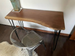 New Custom Made live edge Black Walnut Desk or Sofa Table