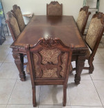 Dining room table with six chairs
