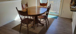 Oak Dinner Table and Chairs Furniture 46'x6'