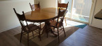 Oak Dinner Table and Chairs Furniture 46'x6'