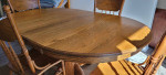 Oak Dinner Table and Chairs Furniture 46'x6'