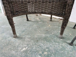 Wicker chair & small outdoor table