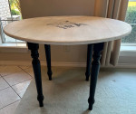 40" Round Drop Leaf Beech Solid Wood Dining Table