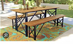 RARE World market Beirgarten outdoor table and bench set