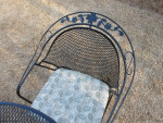 Wrougt Iron patio set. With table and 4 chairs.