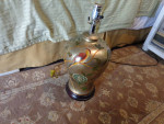 Asian gold table lamp ceramic
