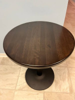 24” Natural Dark Walnut Bistro table
