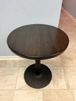 24” Natural Dark Walnut Bistro table