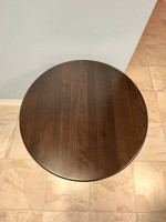 24” Natural Dark Walnut Bistro table