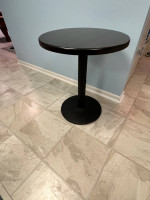 24” Natural Dark Walnut Bistro table
