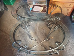 Glass coffee table and 1 side table