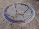 rattan and glass round dining table