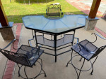Bar height table and chairs