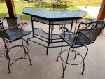 Bar height table and chairs