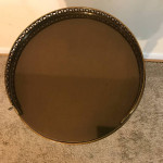 Maitland Smith Mahogany Round Drum Table Side Accent End Occasional