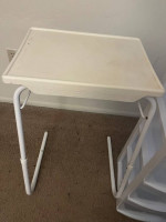 Table Mate II TV Tray Table + plastic drawers