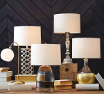 Pottery Barn Leera Antique Mercury Glass Table Lamps