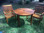 Teak table & chairs